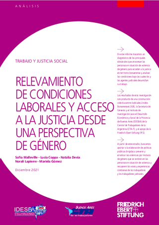 Relevamiento de condiciones laborales y acceso a la justicia desde una perspectiva de género
